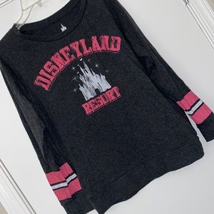 Disneyland Resort grey/pink light pullover sz L